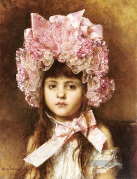  Bonn Galerie - The Pink Bonnet Mädchen Porträt Alexei Harlamov